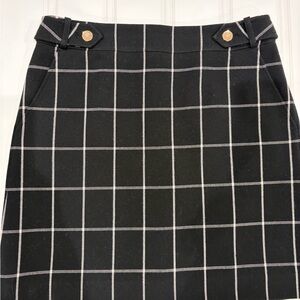 Loft Black And White Checkered Women’s Pencil Skirt Size 4
